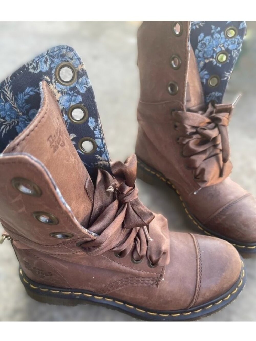 Rare Dr. Martens Triumph Aimilie 1914 Brown Leather, 9 Eye - Size 6 US / 4 UK